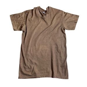 70s Vintage Hanes Brown Single Stitch Blank Tshirt Medium